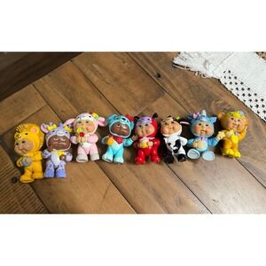 Cabbage Patch Cutietown Animal Friends 3" Plastic Lot Of 8